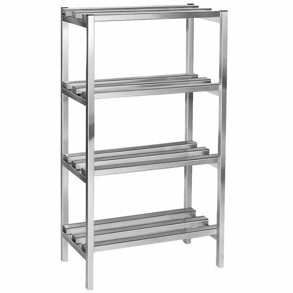 Channel DR2436-4 36'' x 24'' x 64'' Four Shelf Aluminum Dunnage Shelving Unit - 2500 lb. Capacity 240DR24364